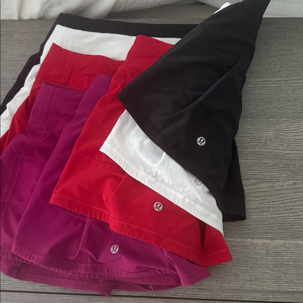 4 lululemon tennis skirts 🎾